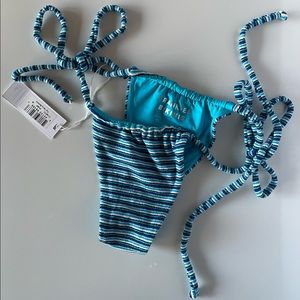 NWT Frankie’s Bikinis Positano Stripe Tia Terry Bottom